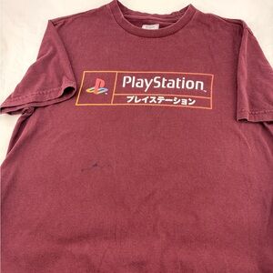 Maroon PlayStation T Shirt Meduim
